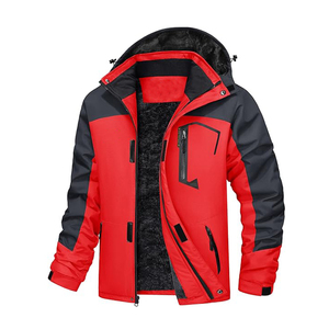 Jaket musim dingin tahan angin pria, jaket bertudung penahan angin dengan ritsleting luar ruangan, mantel untuk mendaki gunung - Product Image 6