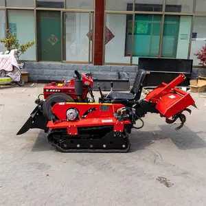 Dijual Traktor Pertanian Kecil dengan Karet Traktor Perayap Mesin Pertanian 25HP Mini Traktor Perayap
