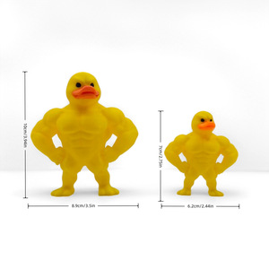 Durable Plastic 3D Printed Muscular Duck <b>Statue</b> Unique Bodybuilder Duck Gift Resin Animal Sculpture for Home Office Desk Decor - Product Image 3