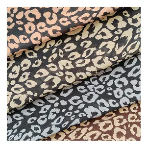 Support OEM/ODM Lightweight Leopard Polyester Silk Printed Chiffon Fabric Woven Crepe Chiff Stock Lot