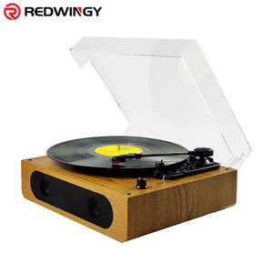 온라인 레코드 플레이어 구매 50 미만 휴대용 빈티지 축음기 블루투스 비닐 플레이어 스피커 전원 스피커 턴테이블 - Product Image 4