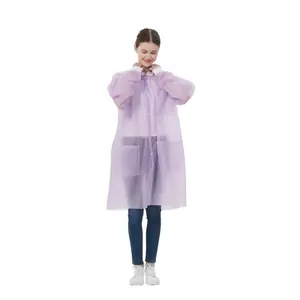 China Big Factory Good Price nonwoven Knitted cuff xxl snaps custom disposable coveralls lab coat isolation gowns for the farm