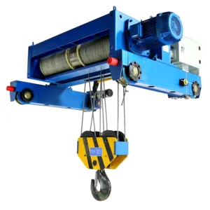 10 ton double girder rail electric wire rope hoist with electric traveling trolley