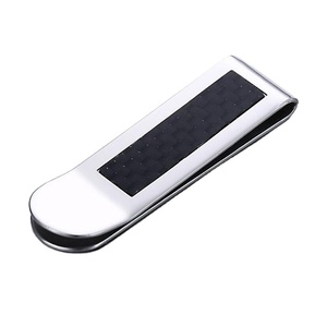 Venta al por mayor magnética, de titanio Mens cartera dinero Clip de titular de la tarjeta de crédito de plástico de fibra de carbono Clip de dinero - Product Image 1