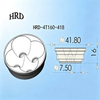 Réflecteur LED en aluminium AL6063 à 4 lampes, usiné CNC, revêtement PVD pour phares de moto et lampes tactiques