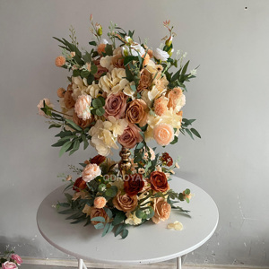 Centrotavola Moderno con Grandi Rose Bianche in Seta <span class=keywords><strong>Salura</strong></span> per Matrimoni ed Eventi - Product Image 6