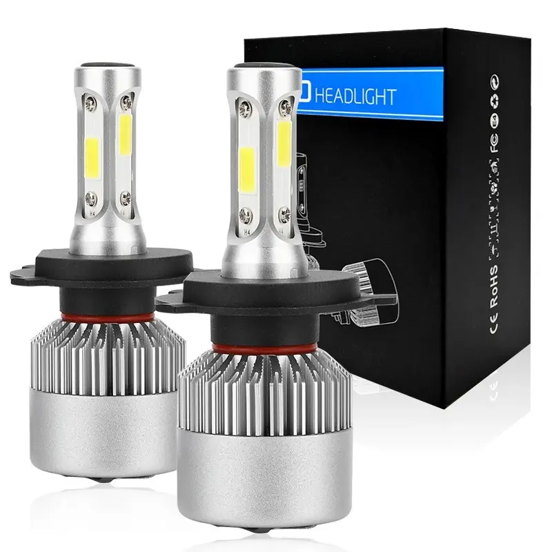 Alto brilho Auto S2 Car LED Farol Lâmpadas holofotes 9005 9006 H1 H11 H7 H4 Canbus Auto Led Cabeça de Nevoeiro Lâmpada