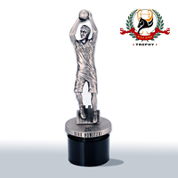 Figurine de joueur de basket personnalisée en étain poli, trophée de joueur de basket étoile, logo personnalisé, décoration de vacances en métal moulé, vente chaude