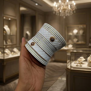 New Arrival BS INTERNATIONAL Women's Religious Wedding Ivory Resin <b>Ball</b> Shape Bangles <b>Bracelet</b> Cultural Fashion Jewelry Uttar - Product Image 2