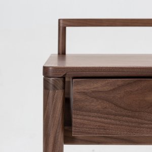 Nordic Solid Wood Dressing <b>Table</b> Mirror Frame Structure Black <b>Walnut</b> White Ash Modern Simple Japanese Style Bedroom Small Makeup - Product Image 5