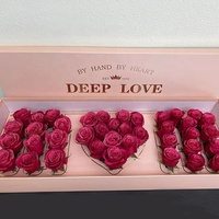 Chengruo Paquet de mariage en relief personnalisé Boîte de bouquet cadeau Luxuriant maman je t'aime Emballage MM pour un affichage unique de fleurs