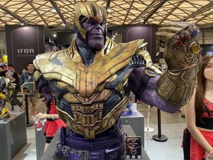 Busto de Thanos a Tamaño Real, Estatua Híbrida de Superhéroe David, Fibra de Vidrio Pintada a Mano, Expresión Sinistera para Exhibición en la Cueva del Villano - Product Image 5