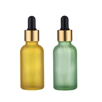 Leere 30ml Glasbehälter ätherisches Öl Luxus matt schwarz bunt Glas Augentropfen Flaschen Fabrik verkauf