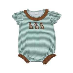 Mameluco para Bebé Recién Nacido RTS, Mameluco de Burbuja con Bordado de Camuflaje de Caza y Perro, con Broches, Ropa para Bebé - Product Image 1