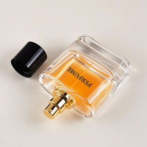 ขวดน้ำหอมแก้วใสฝ้า 30 มล. 50 มล. 100 มล. แบบเติมได้ ขวดสเปรย์น้ำหอมสำหรับเครื่องสำอาง ฝาปิดสีดำ หัวปั๊มแบบลูกกลิ้ง - Product Image 3