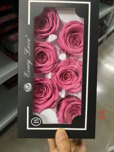 กุหลาบเกรด B ที่เก็บรักษาไว้หัวดอกกุหลาบ5-6ซม. ใน40สีดอกไม้นิรันดร์6ชิ้น/กล่องสำหรับการตกแต่งอีสเตอร์ที่สำเร็จการศึกษา - Product Image 5