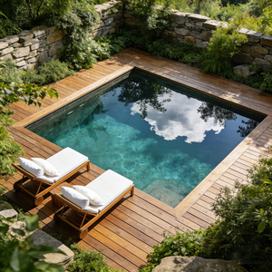 สระว่ายน้ำไฟเบอร์กลาสจากโรงงานพร้อมระบบนวดตัวในตัว, ไฟ LED สำหรับโรงแรมกลางแจ้งและสวนหลังบ้านสำหรับครอบครัว - Product Image 6