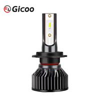 GICOO F2 12V Nuevas Bombillas LED para Faros Delanteros 1860 CSP, Iluminación Automotriz H1 H3 H4 H7 H11 H13 6500K 50W, Diseño Todo en Uno