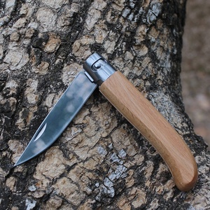 Coltello Pieghevole Artigianale con Manico in <span class=keywords><strong>Legno</strong></span> di Faggio e Blocco ad Anello Manuale, Coltello da Sicurezza <span class=keywords><strong>per</strong></span> Bambini - Product Image 3