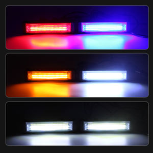 2 in 1 Cob LED luce stroboscopica barra di avvertimento griglia anteriore lampeggiante avviso di emergenza luce stroboscopica con controllo di rimozione 12v 24v - Product Image 3