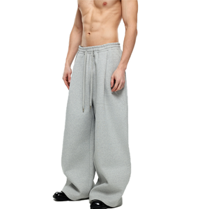 Pantalon de survêtement classique taille haute pour homme, coupe ample et décontractée, style streetwear, avec cordon de serrage à la taille élastique - Product Image 1