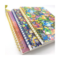 Página en blanco Decorativo Tapa dura Recargable Barato Bordado personalizado Arco Iris Cuaderno de escuela primaria