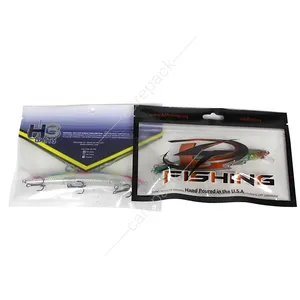 Custom Printed Smell Proof Fish Food Bags Ziplock Plastic Fishing Lure Packing Bag