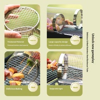 Panier de cuisson rotatif en acier inoxydable pour barbecue, idéal pour légumes, viandes et brochettes – Accessoire de cuisson portable pour camping et extérieur