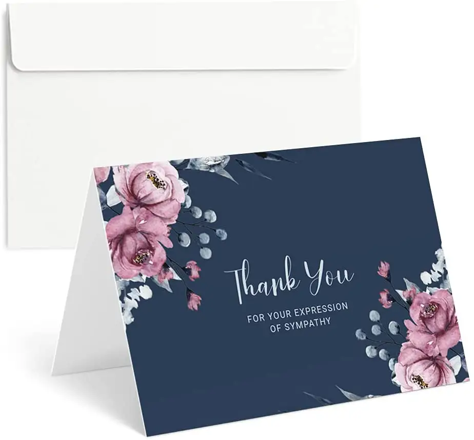100 toplu paketi toptan kişiselleştirilmiş çiçek tasarım teşekkür kartları
