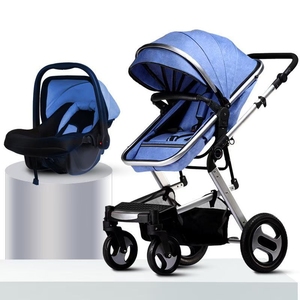 Poussette bébé 3-en-1 légère, pliable, amortissante, avec siège <span class=keywords><strong>auto</strong></span>, en alliage d'aluminium, pour nouveau-nés - Product Image 4
