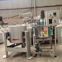 Équipement de purification et de filtration d'huile brute (arachide, sésame, tournesol) avec filtre centrifuge et mélangeur chauffant combinés, capacité 150 kg, modèle HJ-OF91