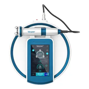 Funkfrequenz 360 Rotationen mit Blaulicht RF EMS-Massage elektrischer Bio-Stift für Hautstraffung Hausgebrauch RF Kosmetikinstrument