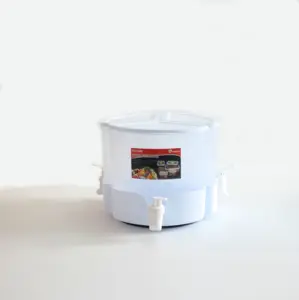 高品质塑料三格大容量旋转果汁桶水壶带分体水龙头派对分隔器饮料桶