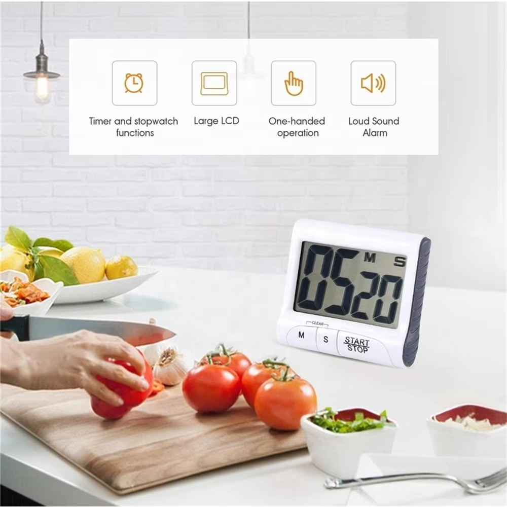 Customized OEM High Quality Digital Countdown Cooking Large LCD Display Magnetic Kitchen Timer