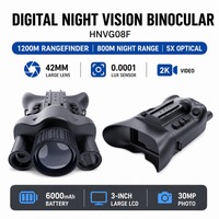 Dispositif de vision nocturne infrarouge numérique 3W 850nm IR HNVG08F, lunettes montées sur la tête, télémètre 1200m, exploration en plein air