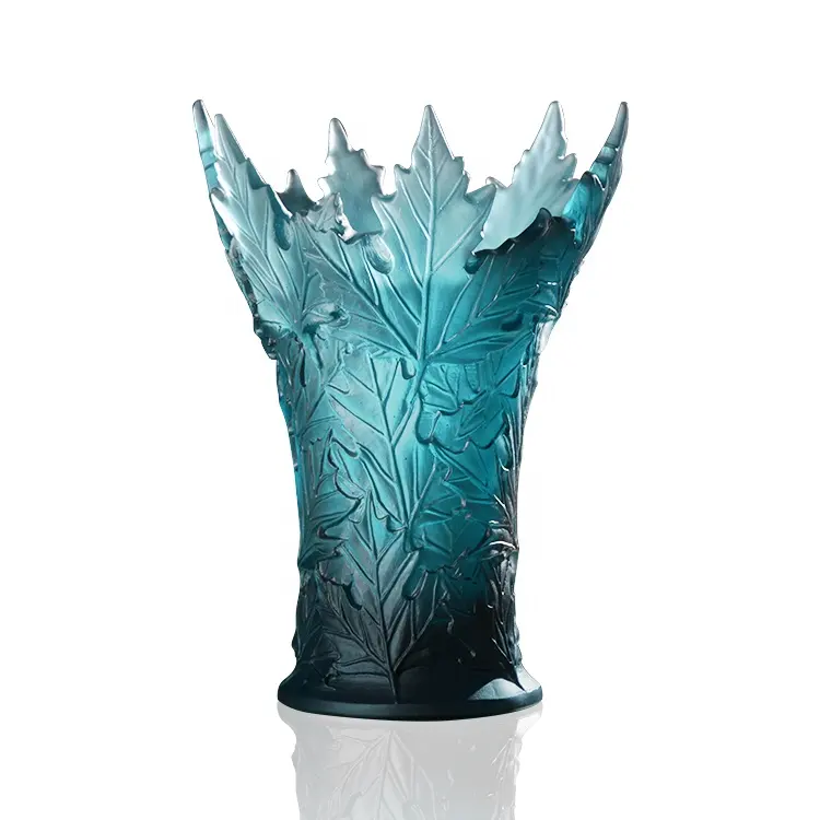 ELYSEE Crystal French Style Colored Crystal Home Decor Maple Leaf Arabic Dubai Vase