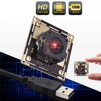 Mini cámara web USB con enfoque automático, módulo de cámara OV5640 de 5MP con lente de 45 grados y cable USB de 1m