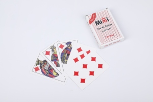 Marque tunisienne MIMI, BELOTE, <span class=keywords><strong>cartes</strong></span> à jouer en papier bleu écologiques personnalisables, 280g, <span class=keywords><strong>32</strong></span> <span class=keywords><strong>cartes</strong></span>, 8,7*5,7cm - Product Image 6