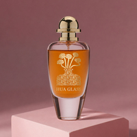 Flacon de parfum en verre ovale conique vide de 100 ml, avec bouchon doré, personnalisable avec logo, et boîte d'emballage – Vente en gros à chaud