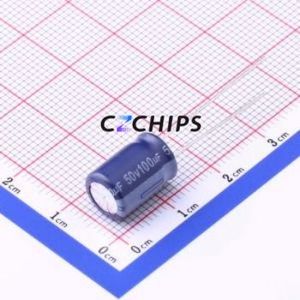 Condensador Electrolítico de Aluminio de Montaje Pasante ERJ1HM101F12OT, D8xL12mm, 100uF, 20%, 50V, 950mA-100kHz - Product Image 1