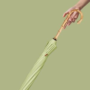 Parapluie innovant et écologique de haute qualité avec manche en bambou courbé, 23 pouces, 16 baleines - Product Image 3