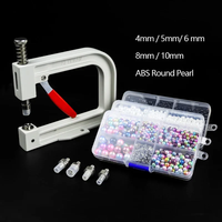 Machine à Sertir les Perles Manuelle Qiao, Kit Presse-Main DIY pour Vêtements et Artisanat