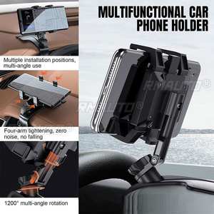 Support de téléphone portable multifonctionnel pour voiture, support GPS rotatif à 1080 degrés, support de téléphone pour voiture et maison avec carte de stationnement - Product Image 2