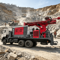 Nouvelle plateforme de forage RC montée sur camion, personnalisée, pour puits profonds, machine de forage hydraulique