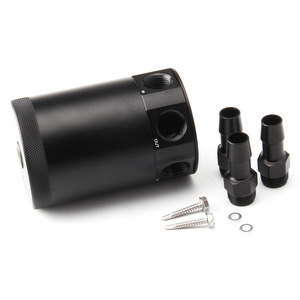 Bidon à huile respirant à trois trous 96 mm x 63 mm en aluminium, outil de réparation automobile pour récupération d'huile usagée avec double sortie - Product Image 2