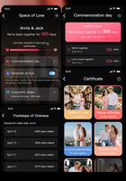 Bague connectée en céramique SHR pour couples, suivi santé et sommeil, partage des données d'activité, contrôle gestuel, contrôle par application, localisation de téléphone, cadeau