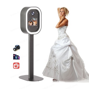 Portátil fácil de configurar tableta Selfie Cámara Photo Booth Beauty Oval acrílico espejo iPad Dslr Cámara Photo Booth Party Rental - Product Image 1