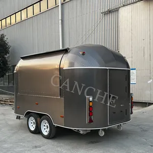 Remorque de camping en acier inoxydable givré Canche, camion de restauration mobile avec certification CE - Product Image 4