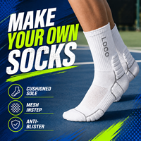 Chaussettes de sport mi-mollet en coton avec logo personnalisé, tricot extensible, anti-transpiration, pour uniforme du personnel des clubs de fitness
