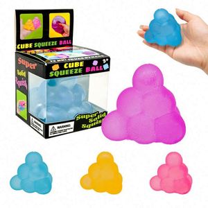 High Quality Custom Calming Sensory Squeeze Balls Wholesale Anxiety Stress Relief Squishy Fidget Gift <b>Boxed</b> Ice Cube Toys - Product Image 2